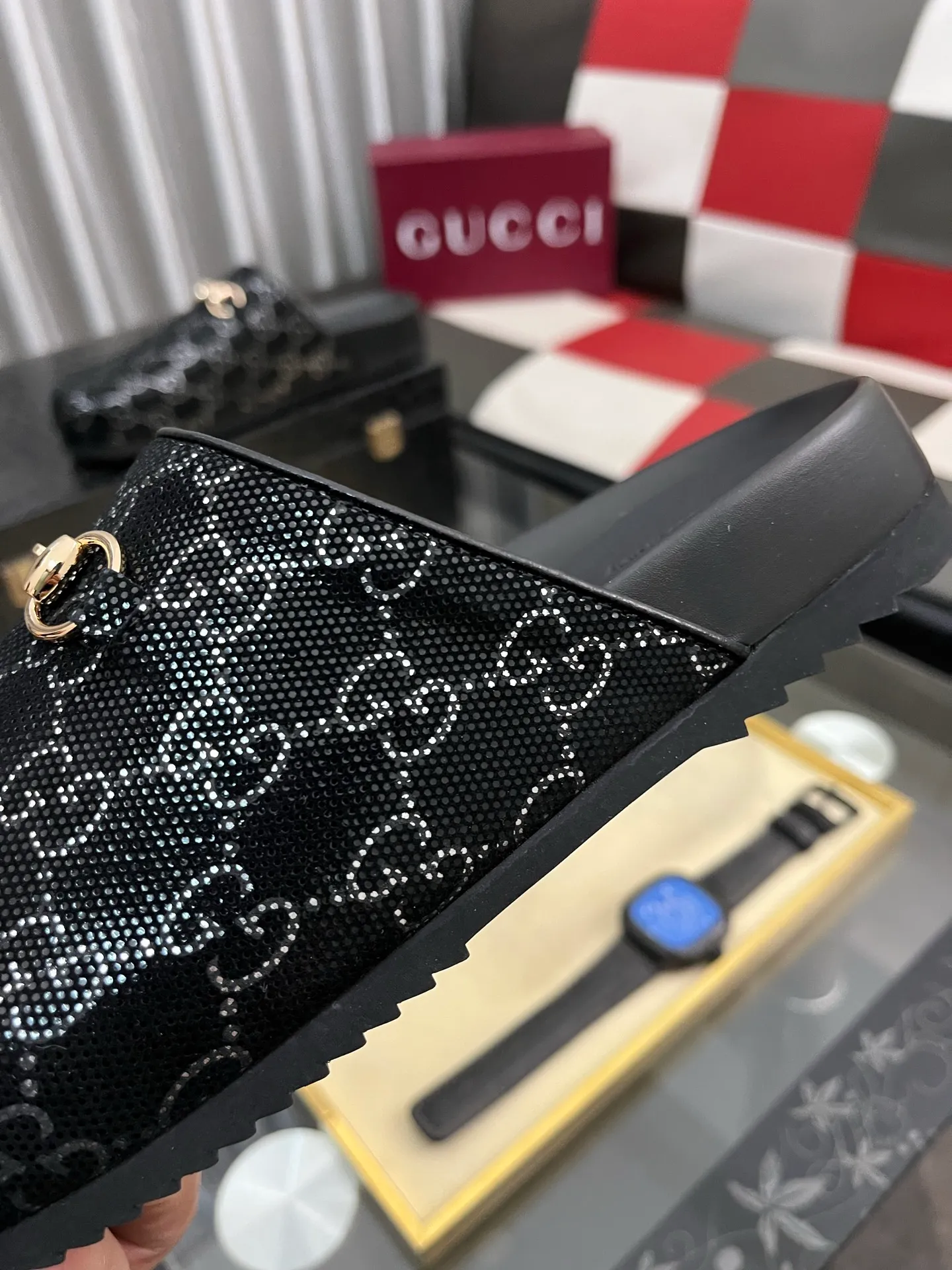 Ex-factory price: 420⌚️⌚️[Gucci] 2025 new season half-slip men's shoes, made of Italian imported first-layer frosted cowhide➕sheepskin lining, original hardware buckle, original combination wear-resistant outsole, real shot 🎬 Very comfortable on the feet, size 38-44